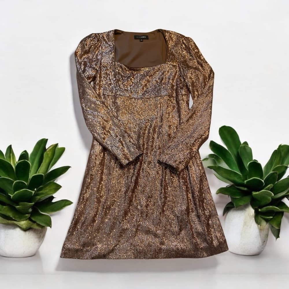 Intermix Hilary rose gold dress - Thumbnail 2