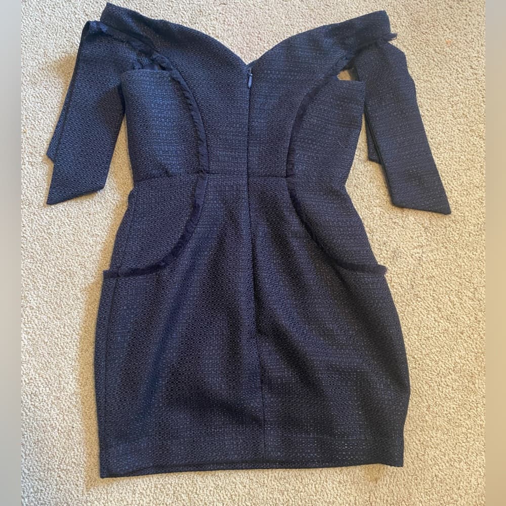 Misha Revolve Dahlia tweed dress navy - Thumbnail 4