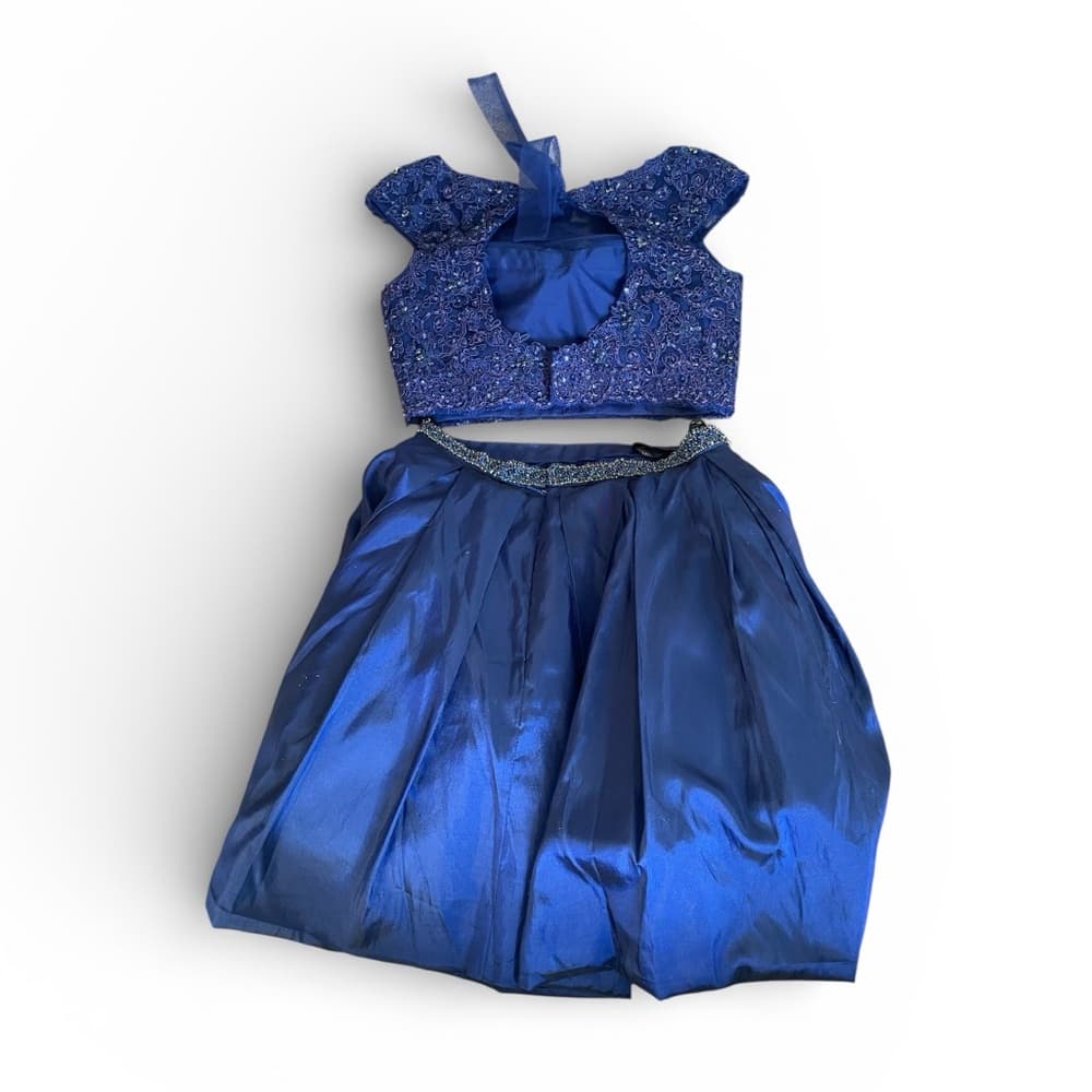 Sherri Hill 2 piece set navy 50555 - Thumbnail 3