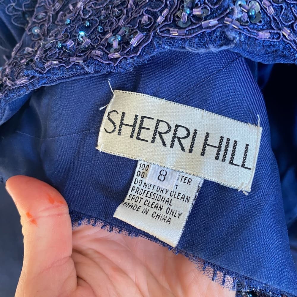 Sherri Hill 2 piece set navy 50555 - Thumbnail 4