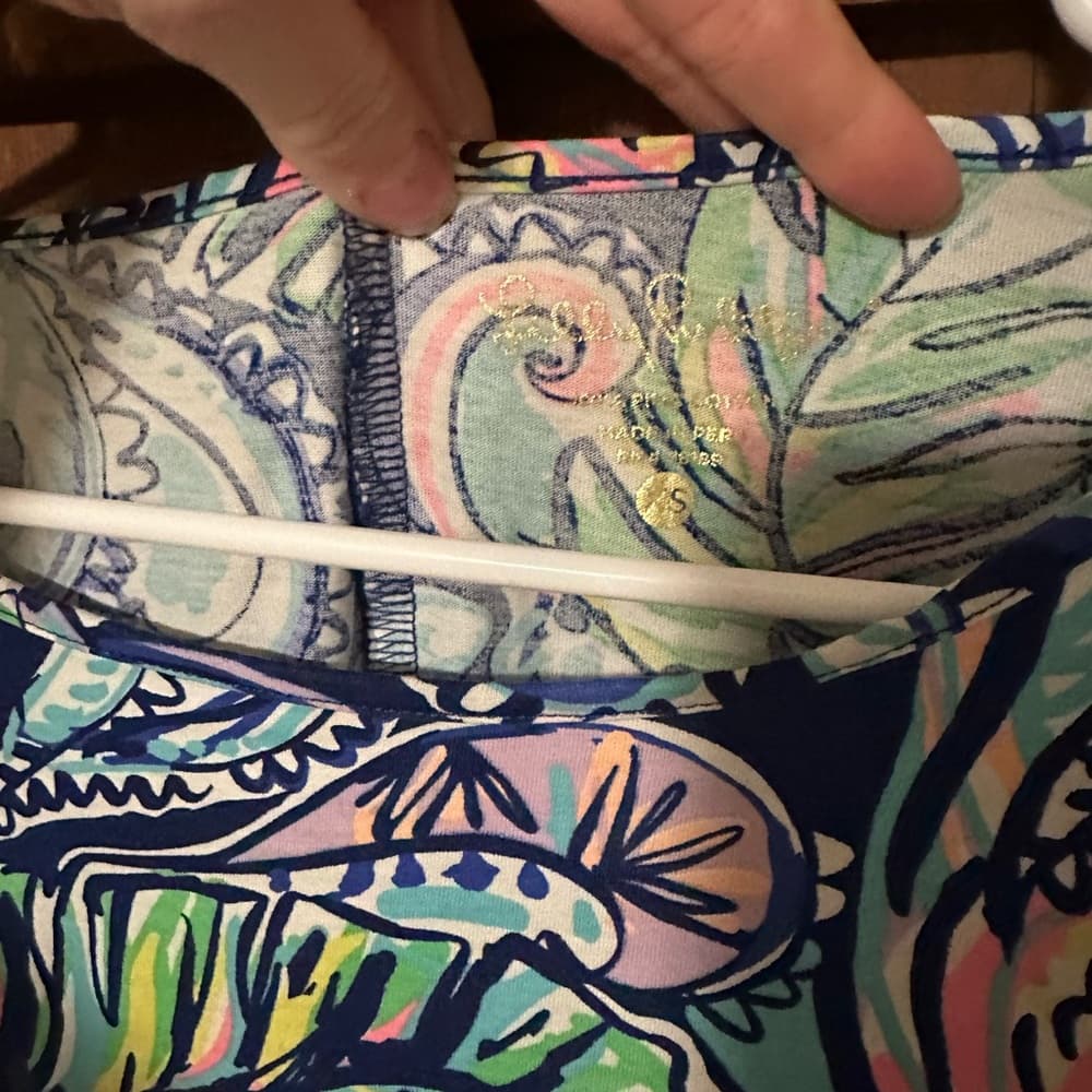 Lilly Pulitzer Edna dress Hanging with Fronds xs - Thumbnail 2
