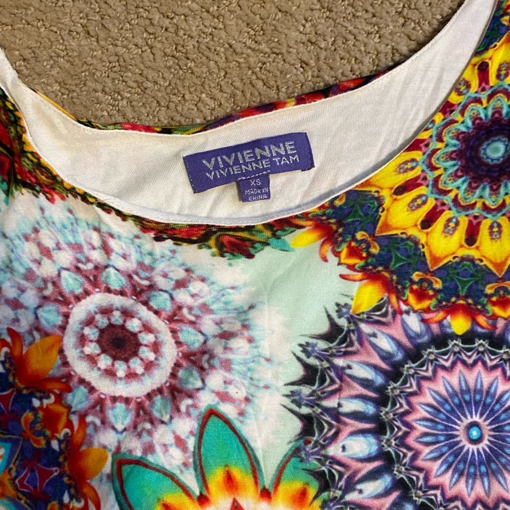 Vintage Vivienne Tam bright mandala dress - Thumbnail 2