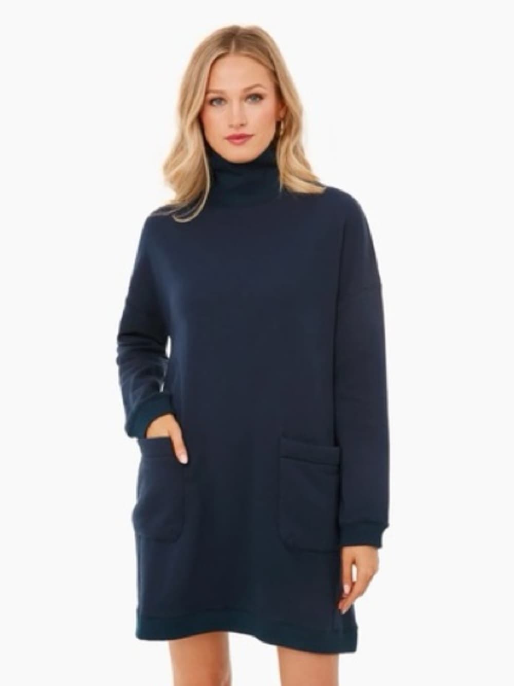 Pomander Place Tuckernuck Porter sweatshirt mini dress navy small - Thumbnail 5