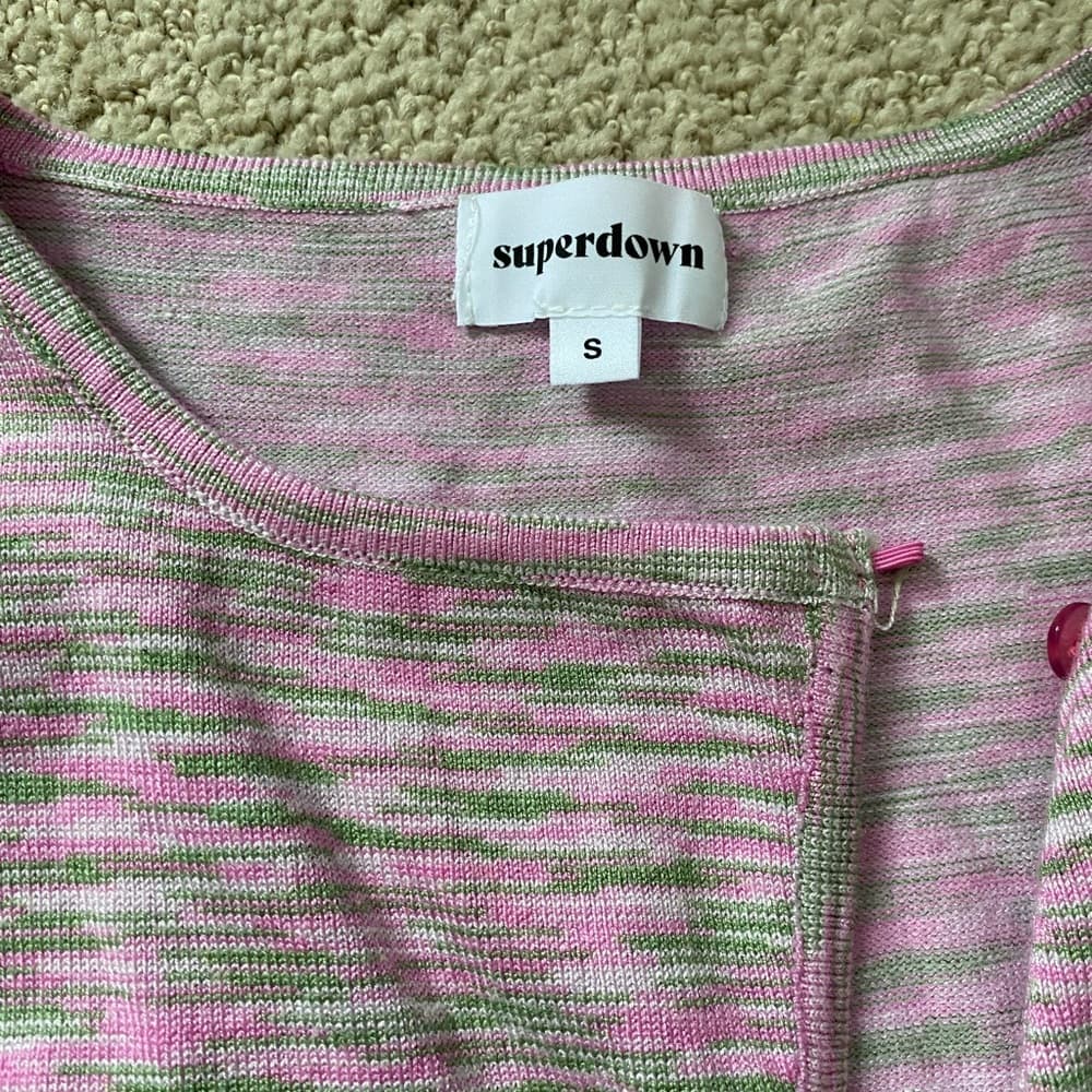 NWT Superdown Zariah Dress pink multi small - Thumbnail 2