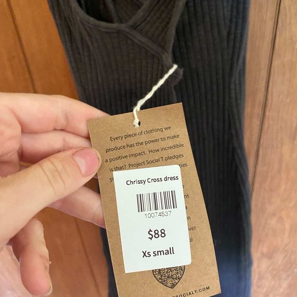NWT Project Social T Chrissy Cross dress charcoal grey - Thumbnail 3