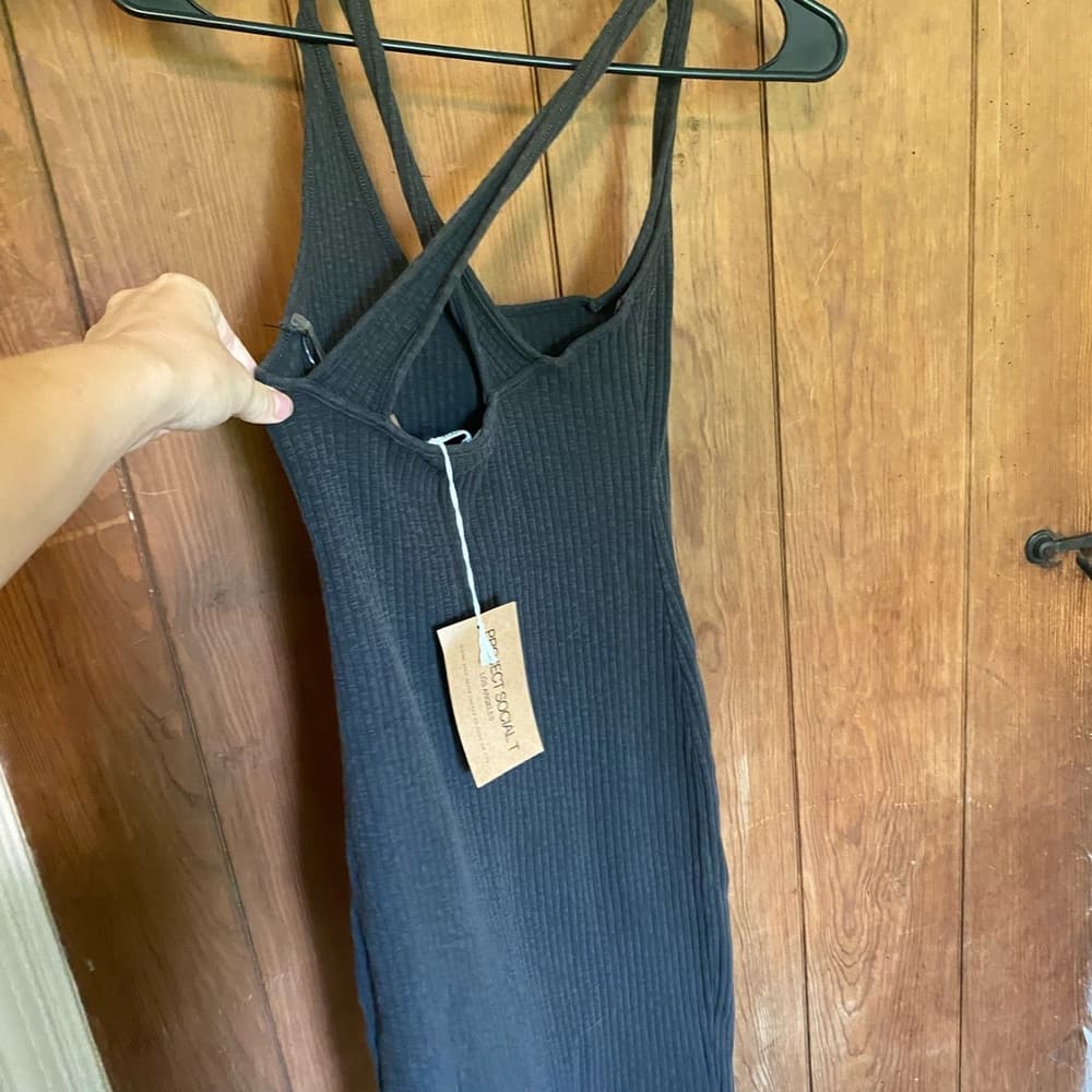 NWT Project Social T Chrissy Cross dress charcoal grey - Thumbnail 2