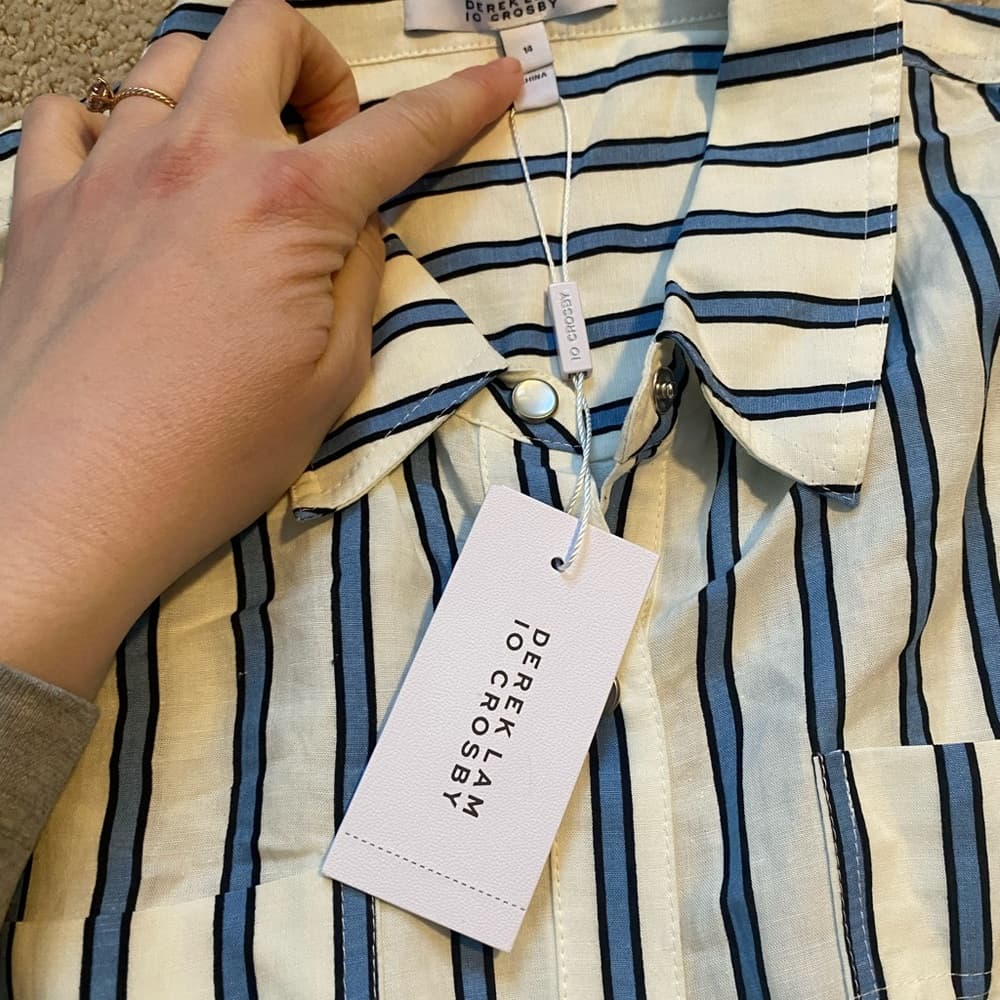 NWT Derek Lam 10 Crosby dress striped - Thumbnail 2