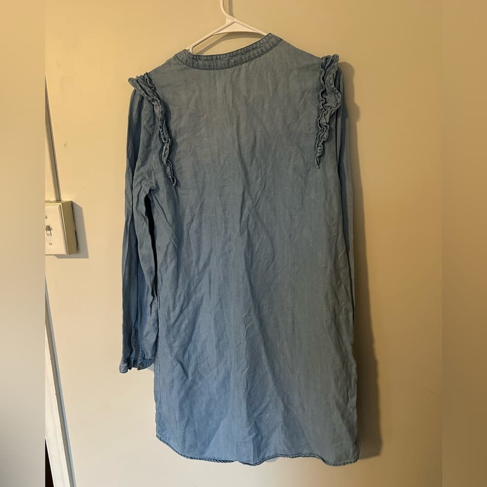 Cloth and Stone Anthropologie long sleeve chambray dress medium - Thumbnail 3