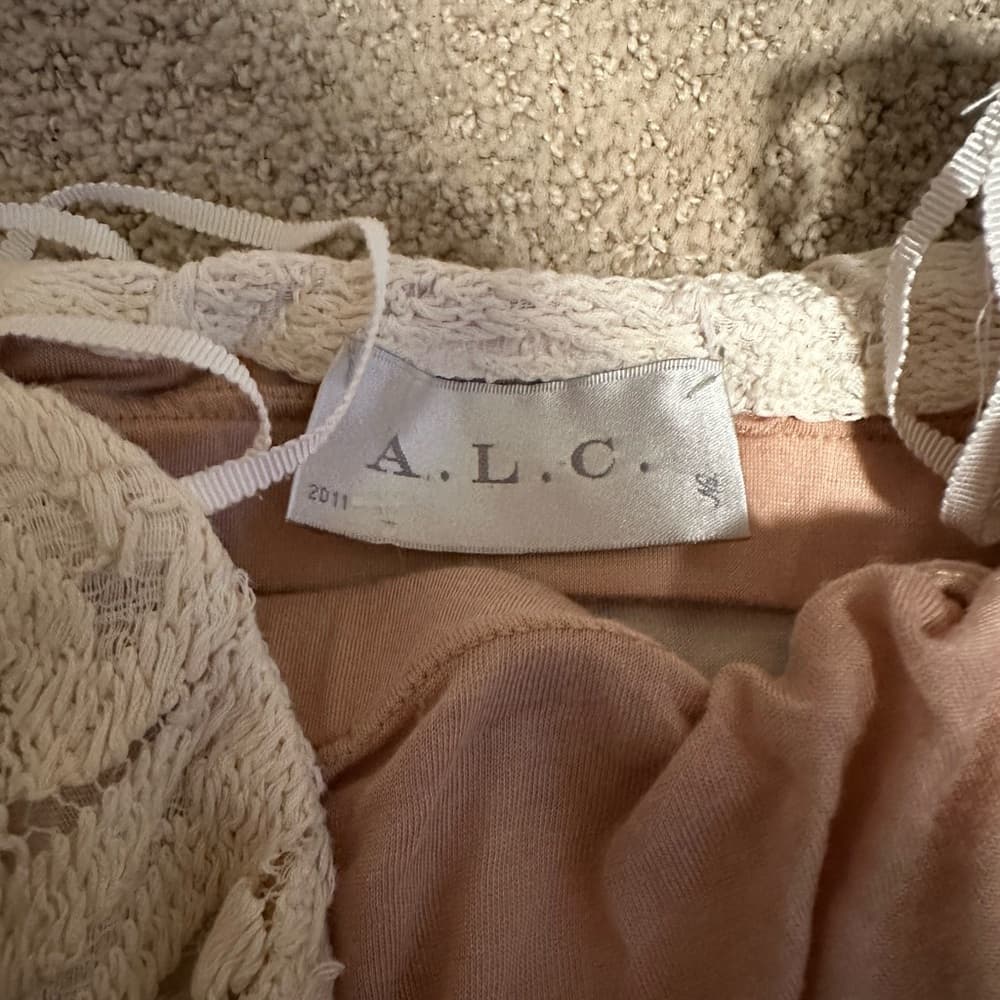ALC side ruched lace strapless dress 2 - Thumbnail 2