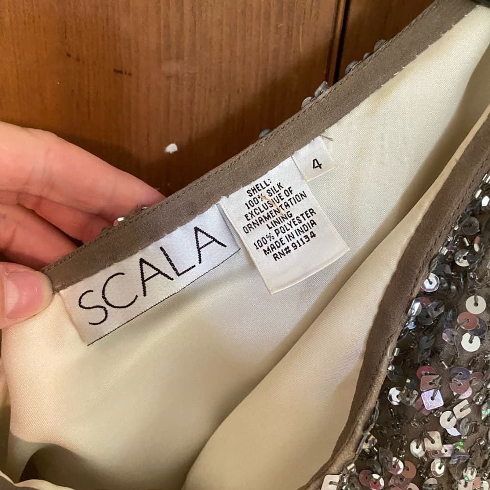 Scala 100% silk beaded dress - Thumbnail 2