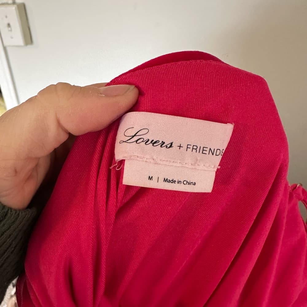 Lovers and Friends Dylan mini velvet dress pink medium - Thumbnail 3