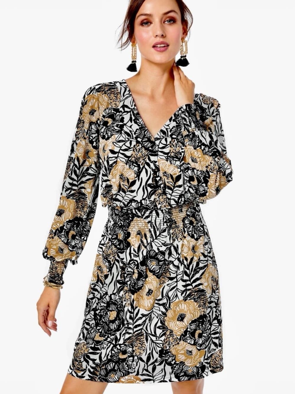 NWOT Lilly Pulitzer Talley long sleeve dress peony party small - Thumbnail 3