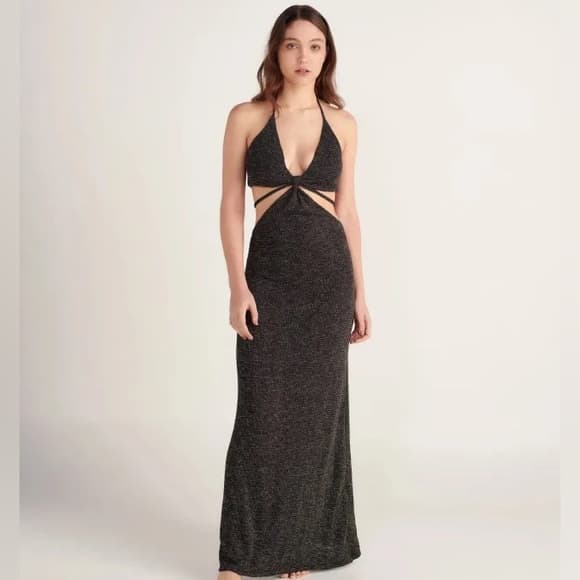 Peixoto Oliver crochet black Anthropologie dress - Thumbnail 4
