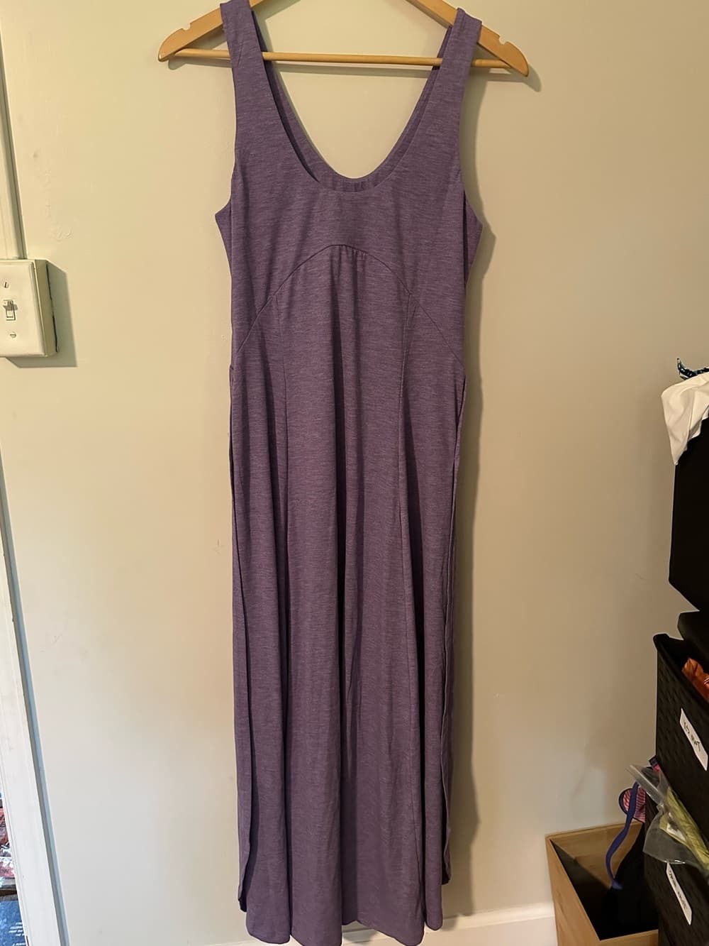 NWOT Halara Halara Women's U Neck Flowy Maxi Casual Tank Dress purple - Thumbnail 3
