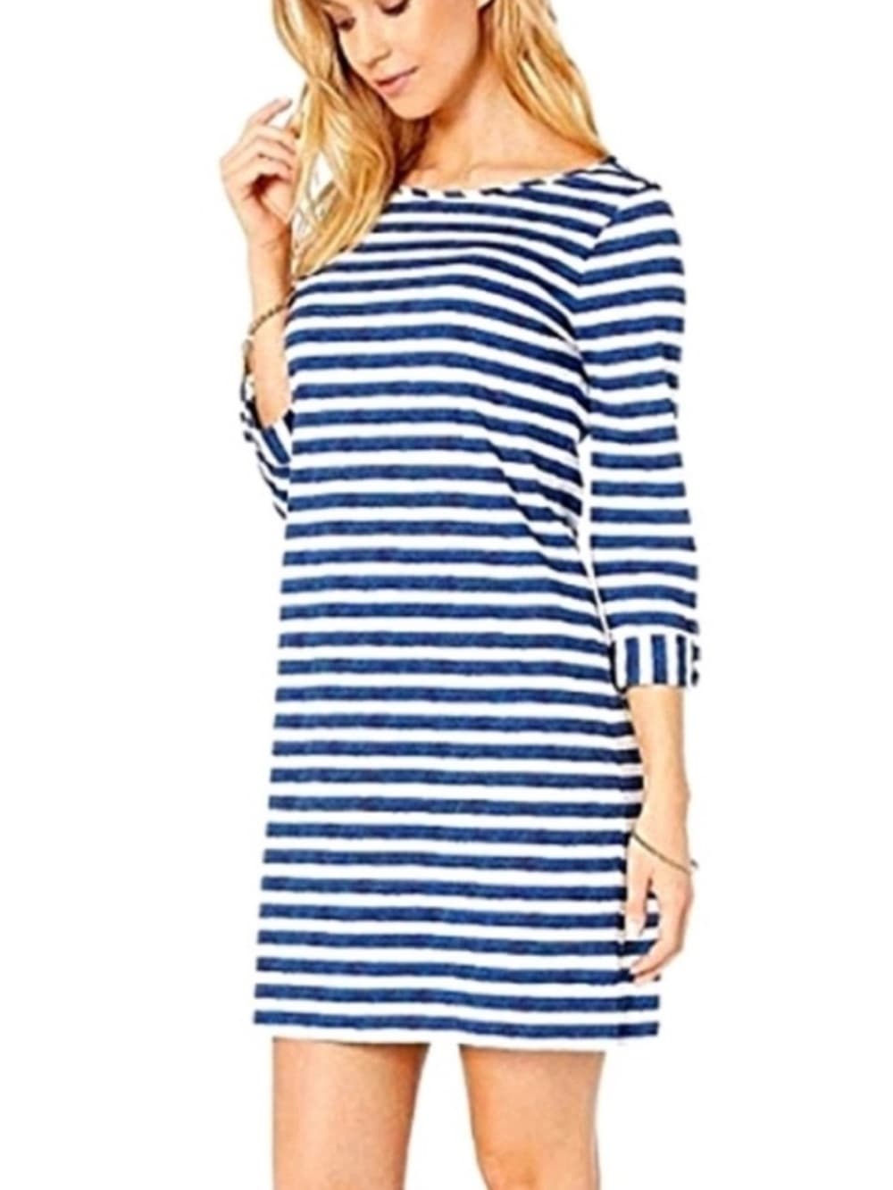 Lilly Pulitzer Marlowe long sleeve striped dress medium - Thumbnail 3