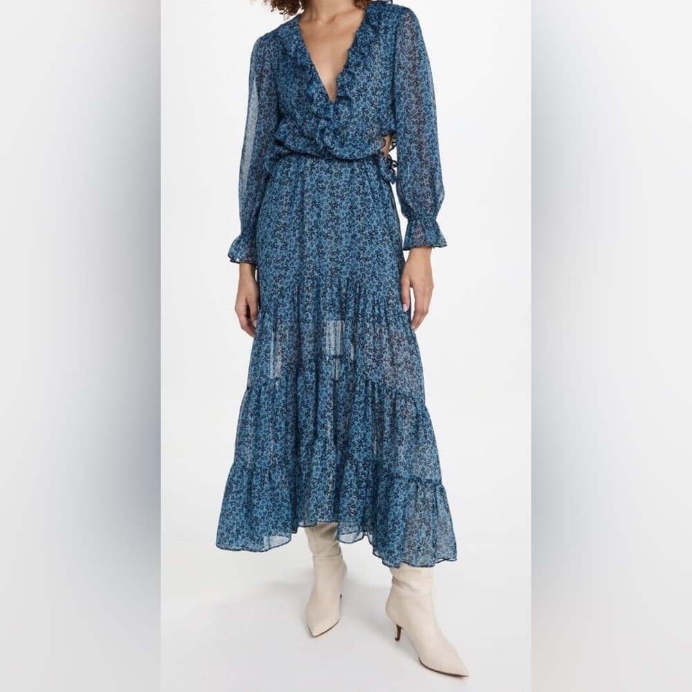 Misa Los Angeles Amelia maxi dress Cerulean Ditzy floral - Thumbnail 6