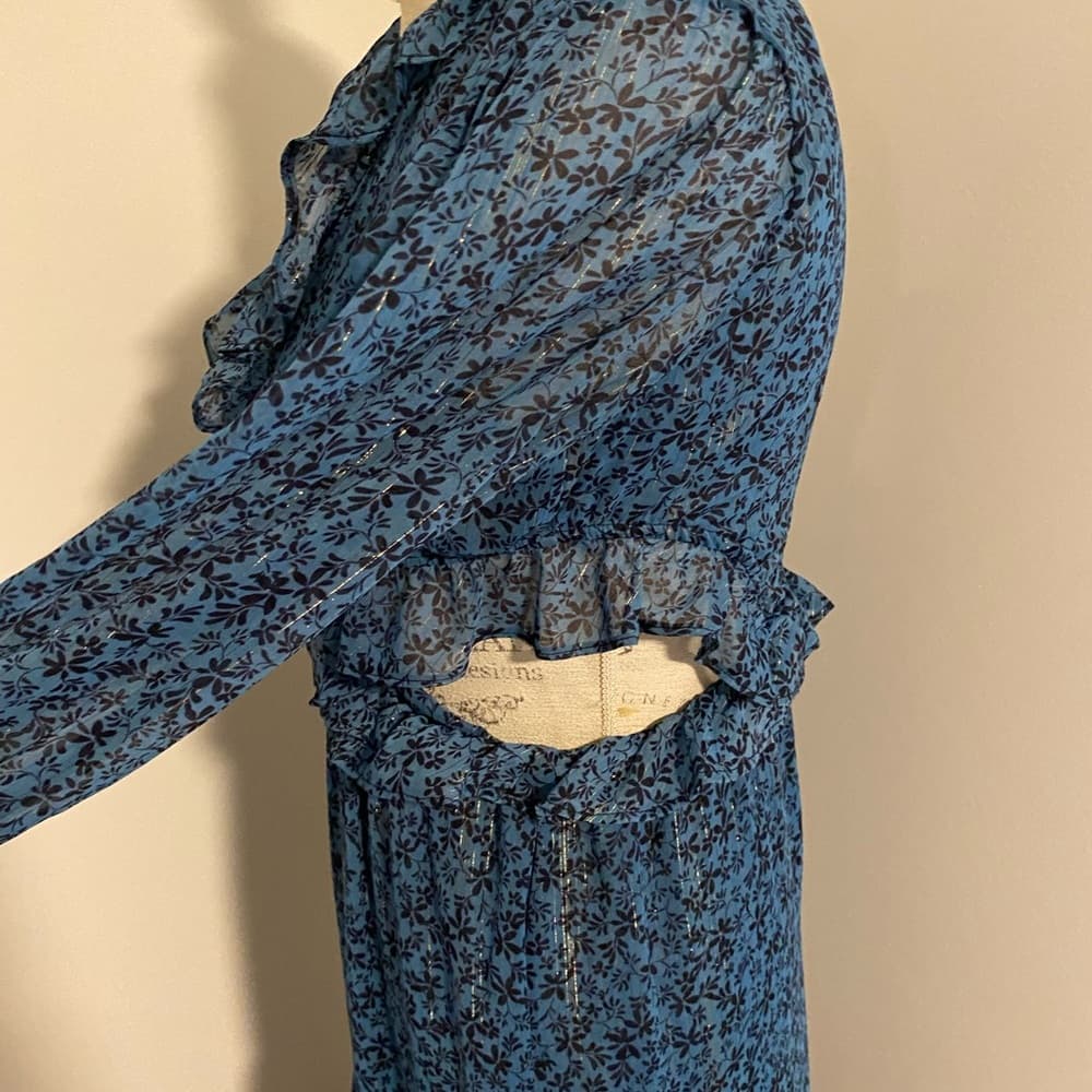 Misa Los Angeles Amelia maxi dress Cerulean Ditzy floral - Thumbnail 2