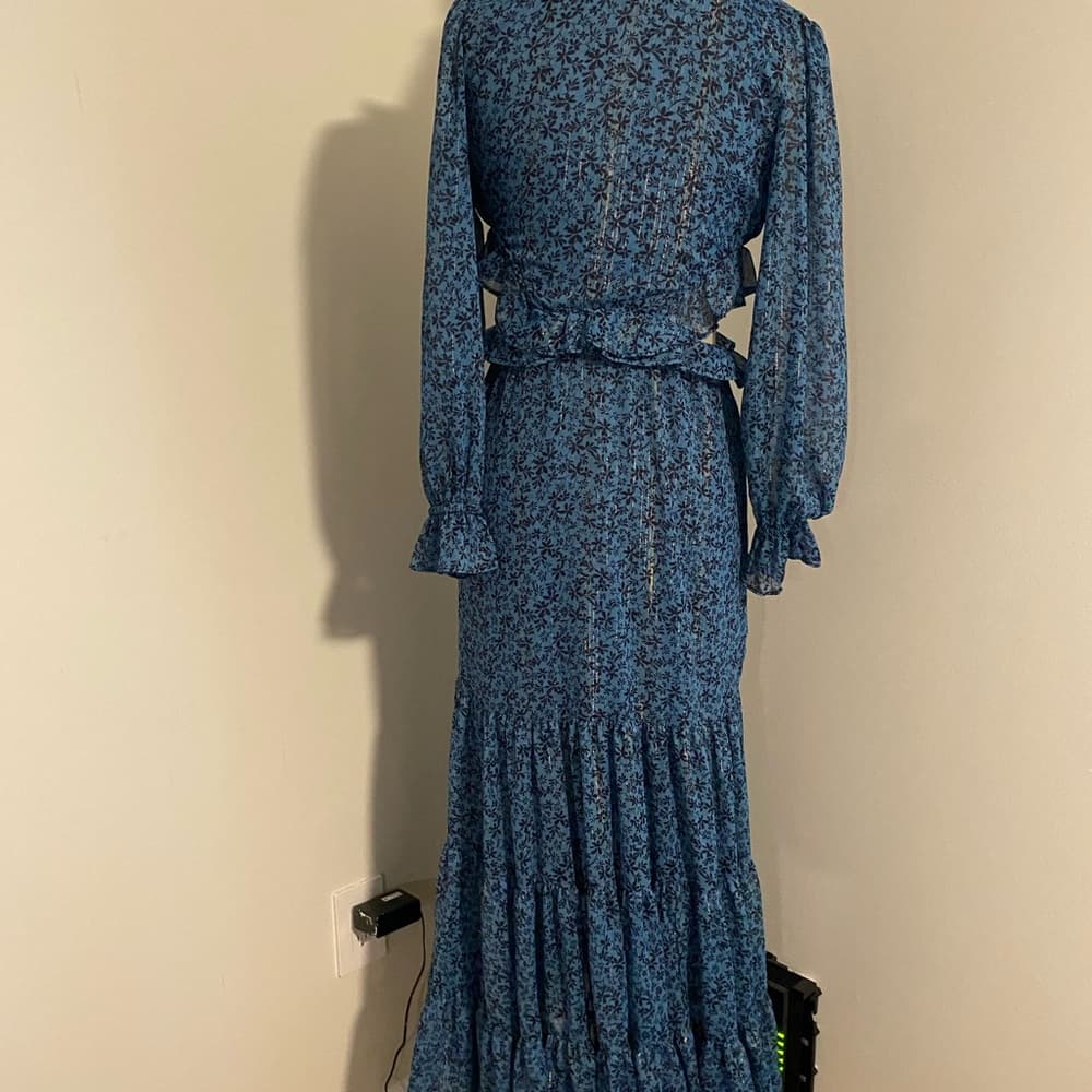 Misa Los Angeles Amelia maxi dress Cerulean Ditzy floral - Thumbnail 4