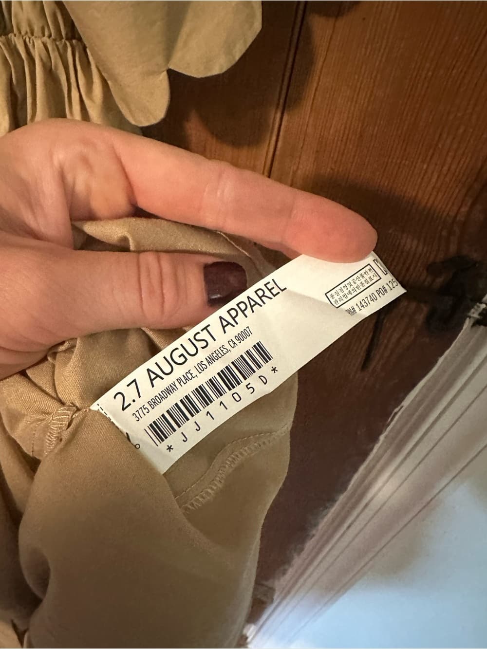English Factory scallop detail midi dress tan small - Thumbnail 4