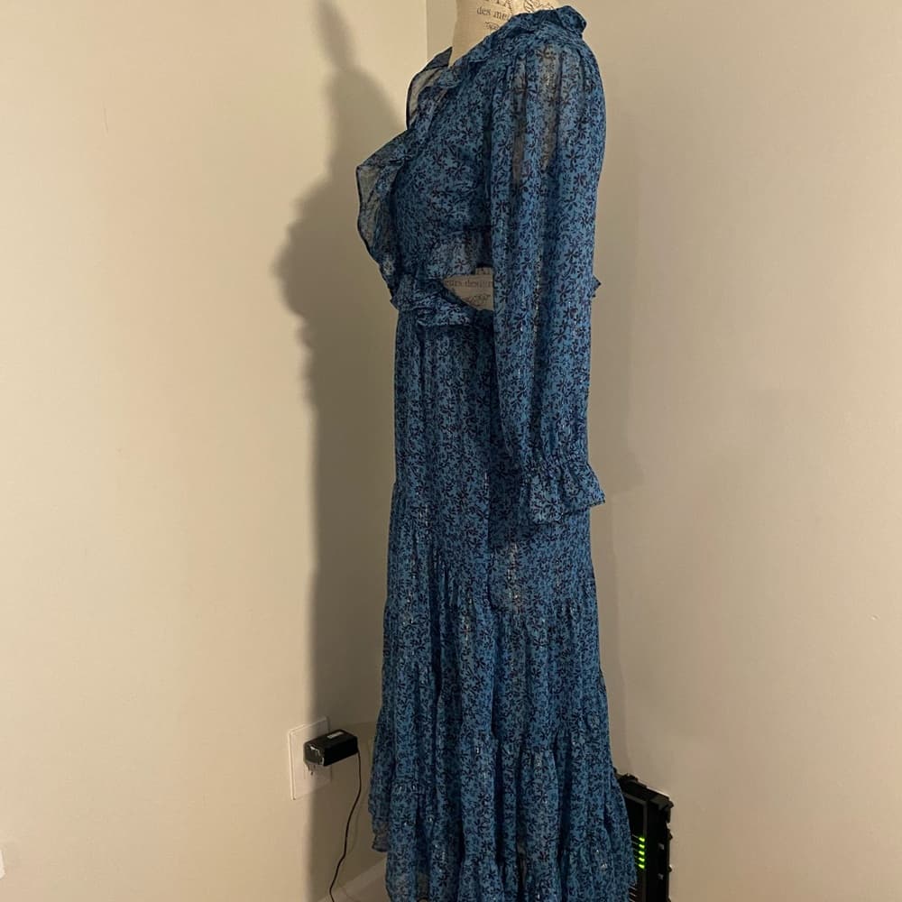 Misa Los Angeles Amelia maxi dress Cerulean Ditzy floral - Thumbnail 3