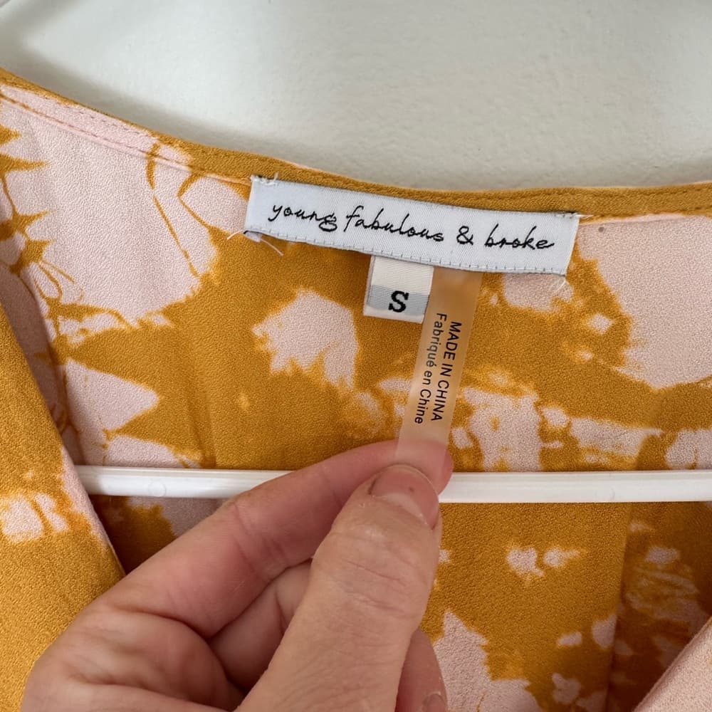 Young Fabulous and Broke Thea dress tie dye sweet fig - Thumbnail 2
