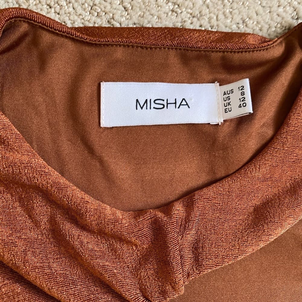 Misha Revolve Asher dress ginger metallic - Thumbnail 3