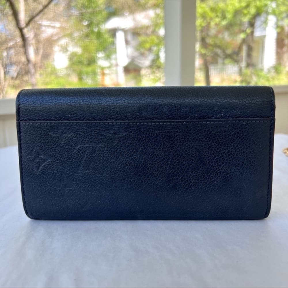 Authentic Louis Vuitton Empreinte Sarah Wallet navy red gold - Thumbnail 2