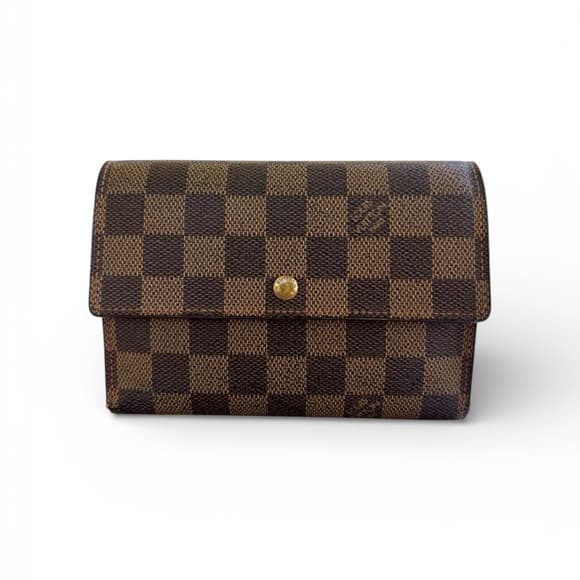 Authentic Damier Ebene Porte Tresor Etui Papiers Wallet - Thumbnail 16