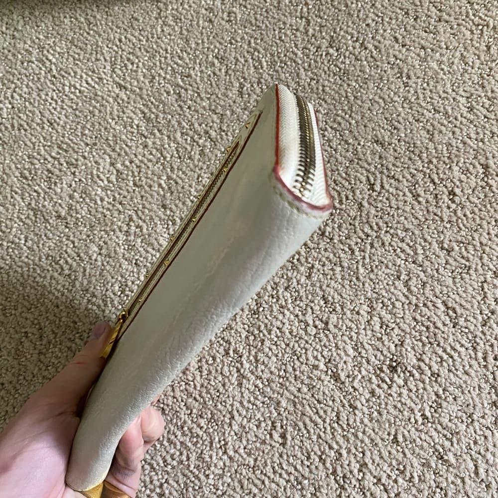 Louis Vuitton Suhali leather long zippy wallet off white gold - Thumbnail 9