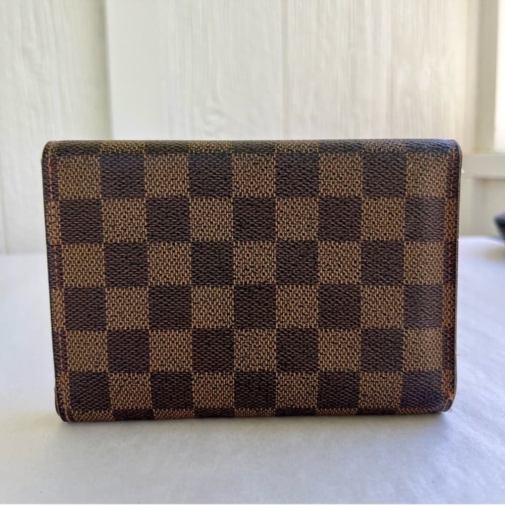 Authentic Damier Ebene Porte Tresor Etui Papiers Wallet - Thumbnail 2