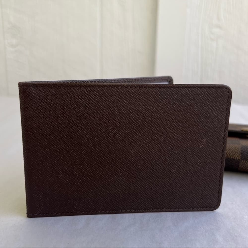 Authentic Damier Ebene Porte Tresor Etui Papiers Wallet - Thumbnail 7