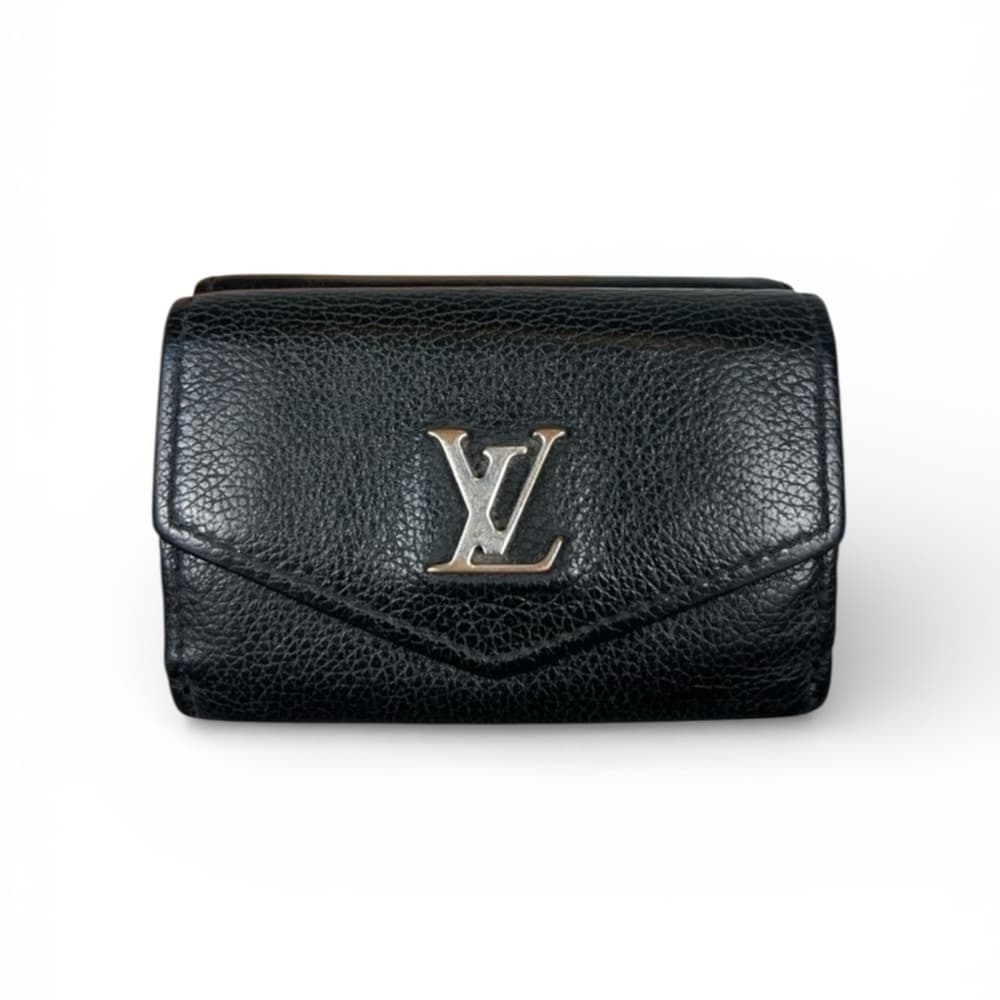 Authentic Louis Vuitton Mini Lock wallet black leather silver - Thumbnail 10