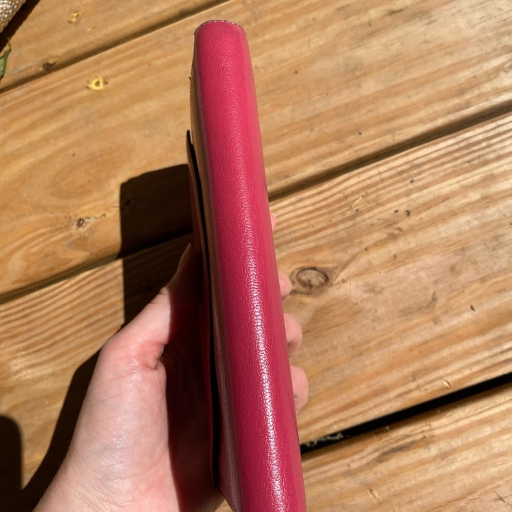 Cartier zip around long wallet red silver leather - Thumbnail 2