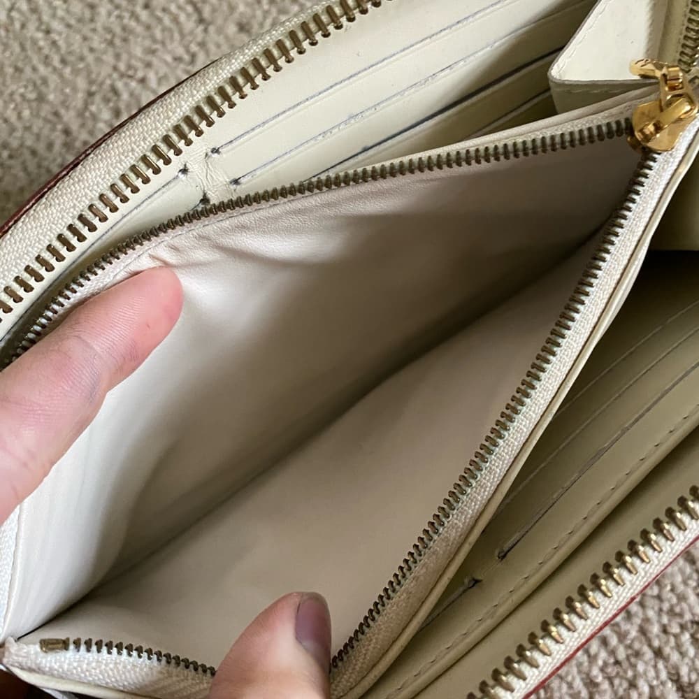 Louis Vuitton Suhali leather long zippy wallet off white gold - Thumbnail 5