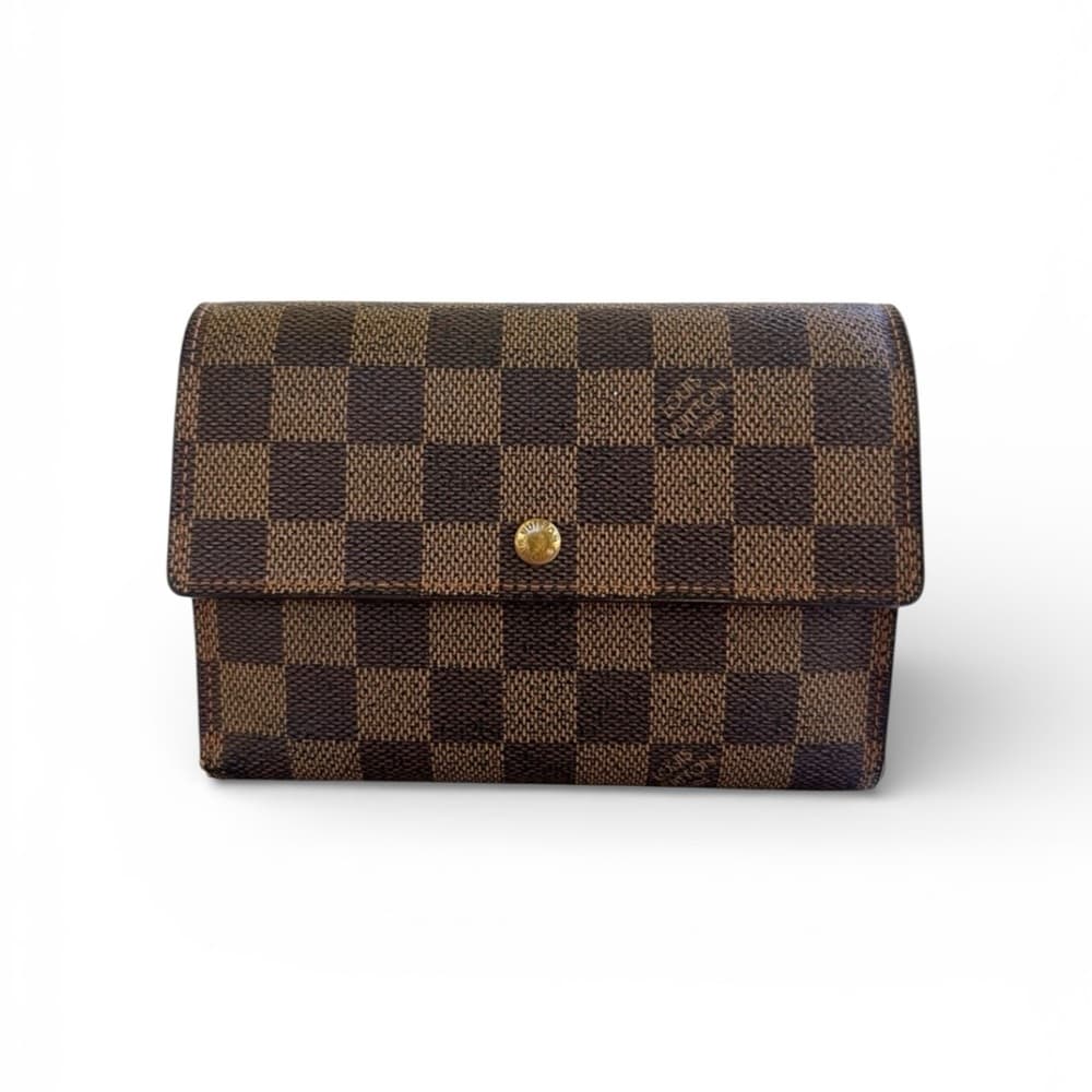 Authentic Damier Ebene Porte Tresor Etui Papiers Wallet - Thumbnail 15