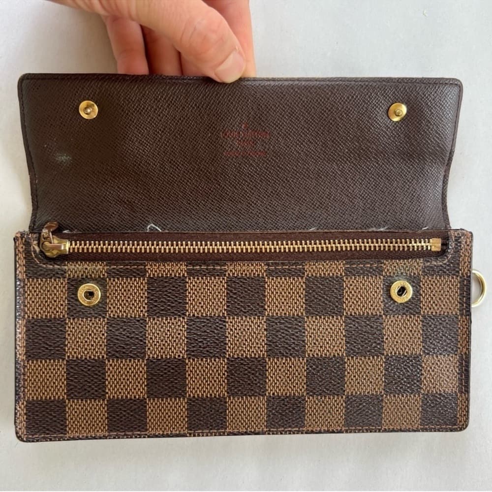 Authentic Louis Vuitton Damier Ebene Accordeon Wallet - Thumbnail 3