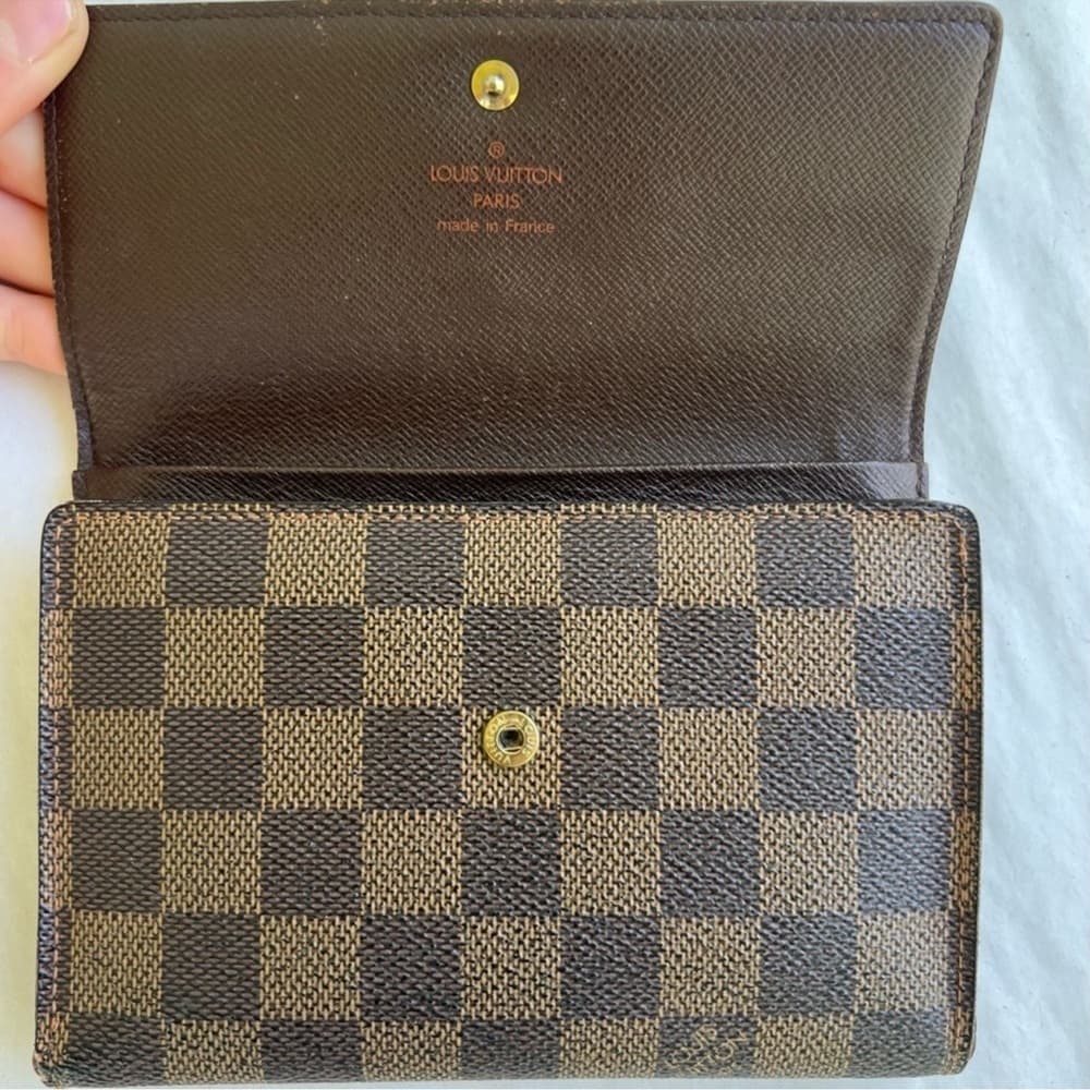 Authentic Damier Ebene Porte Tresor Etui Papiers Wallet - Thumbnail 4