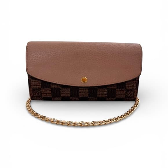 Authentic Louis Vuitton Damier Ebene Normandy Emilie Wallet - Thumbnail 10