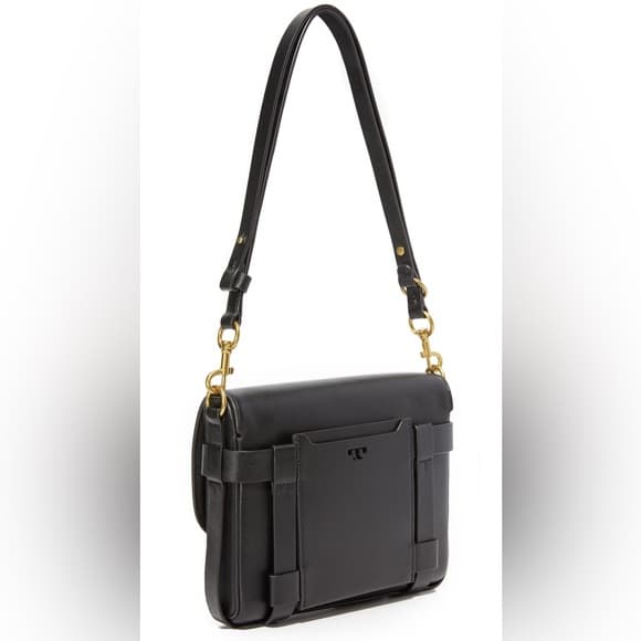 Tory Burch Alastair caged leather shoulder bag black - Thumbnail 10
