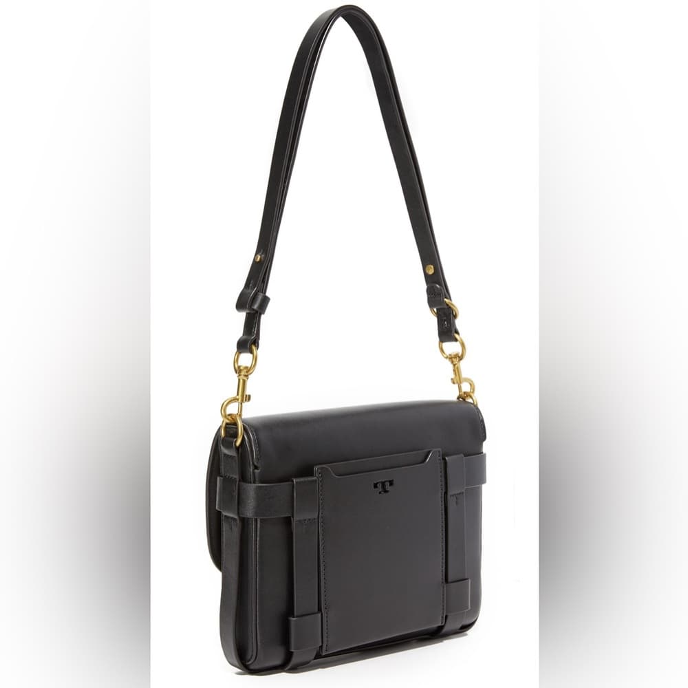 Tory Burch Alastair caged leather shoulder bag black - Thumbnail 9