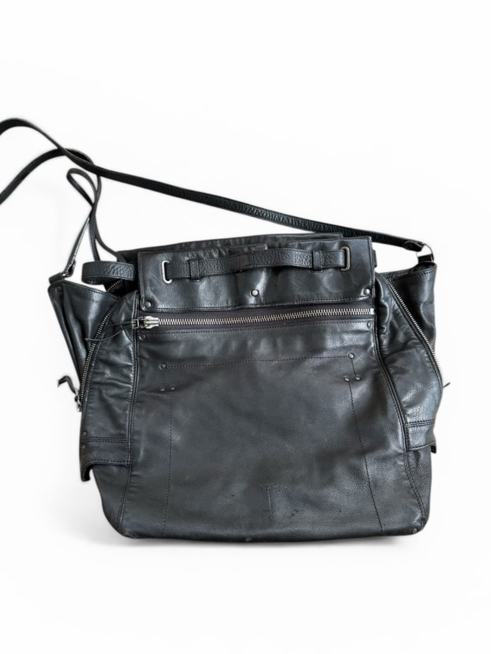 Jerome Dreyfuss Pedro crossbody leather tote bag black - Thumbnail 9