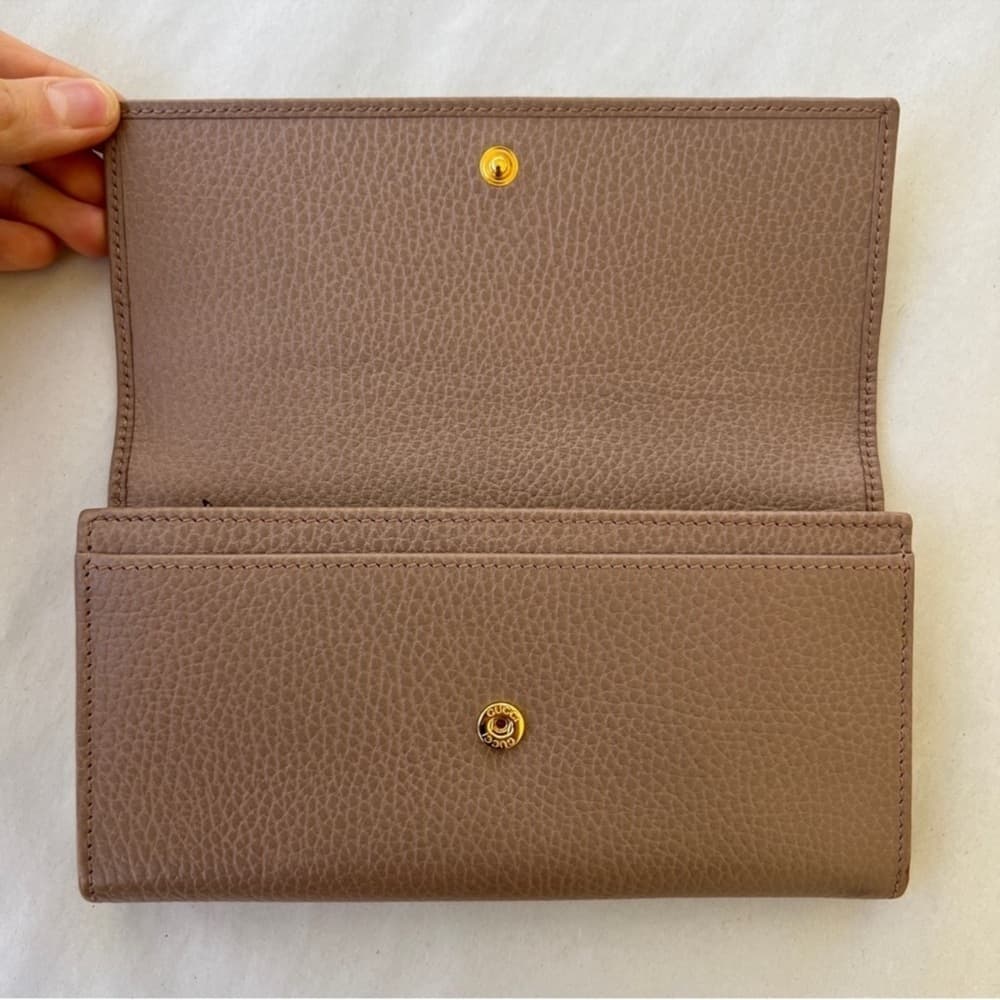 Authentic Gucci Marmont long wallet mauve gold - Thumbnail 3