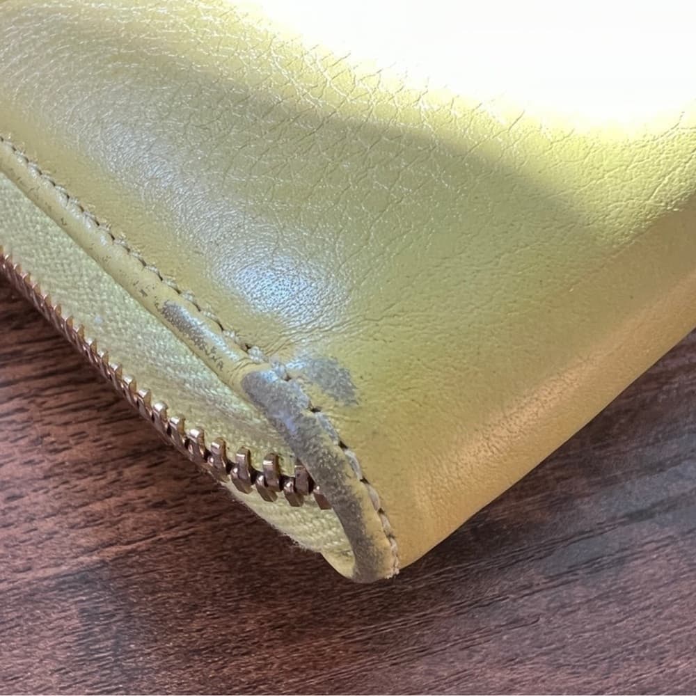 Authentic Gucci Bamboo collection long zip around wallet yellow - Thumbnail 7