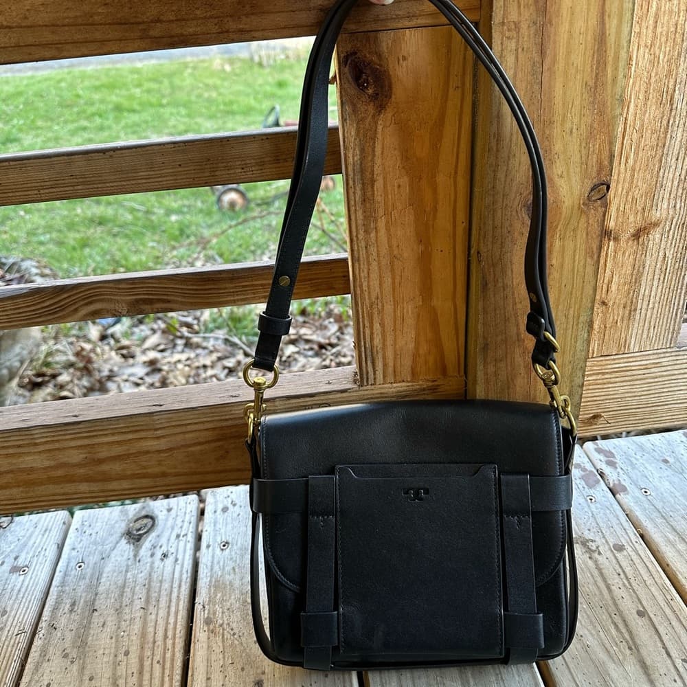 Tory Burch Alastair caged leather shoulder bag black - Thumbnail 2