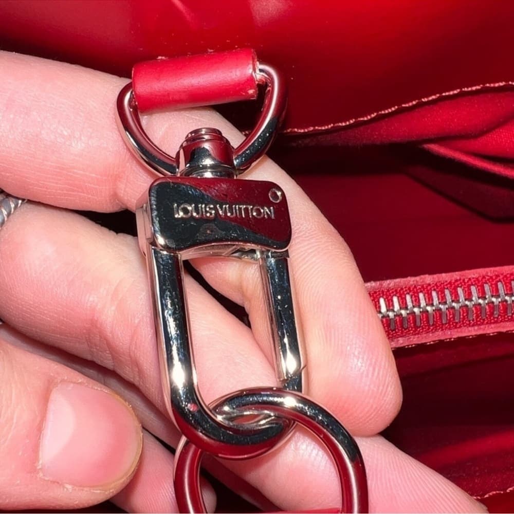 Authentic Louis Vuitton Passy tote bag red silver - Thumbnail 11