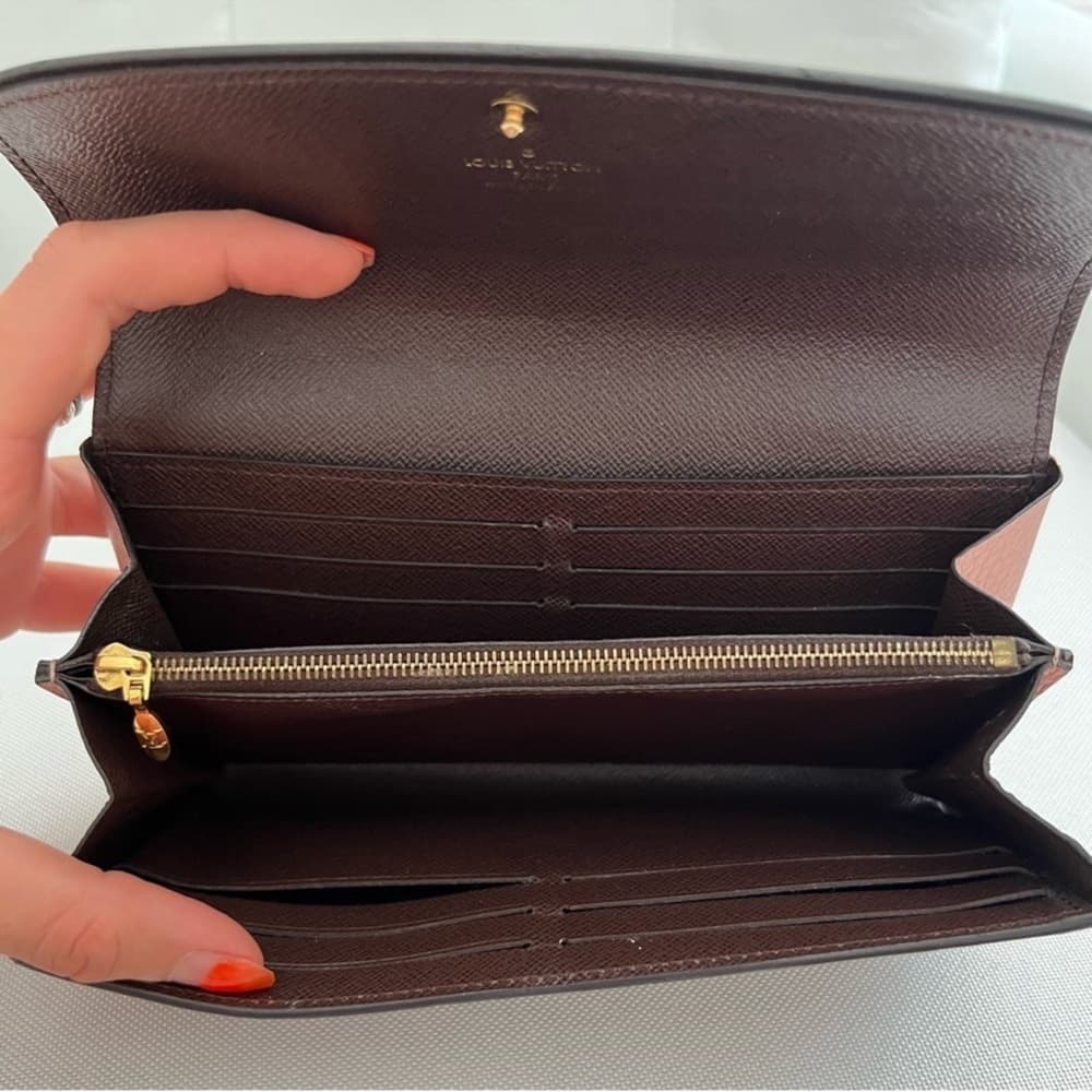 Authentic Louis Vuitton Damier Ebene Normandy Emilie Wallet - Thumbnail 5