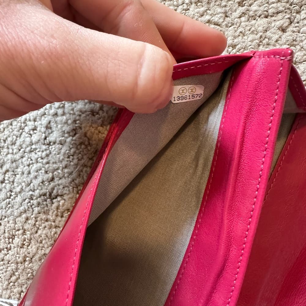 Chanel Diamond Stitch collection long flap wallet pink gold - Thumbnail 9