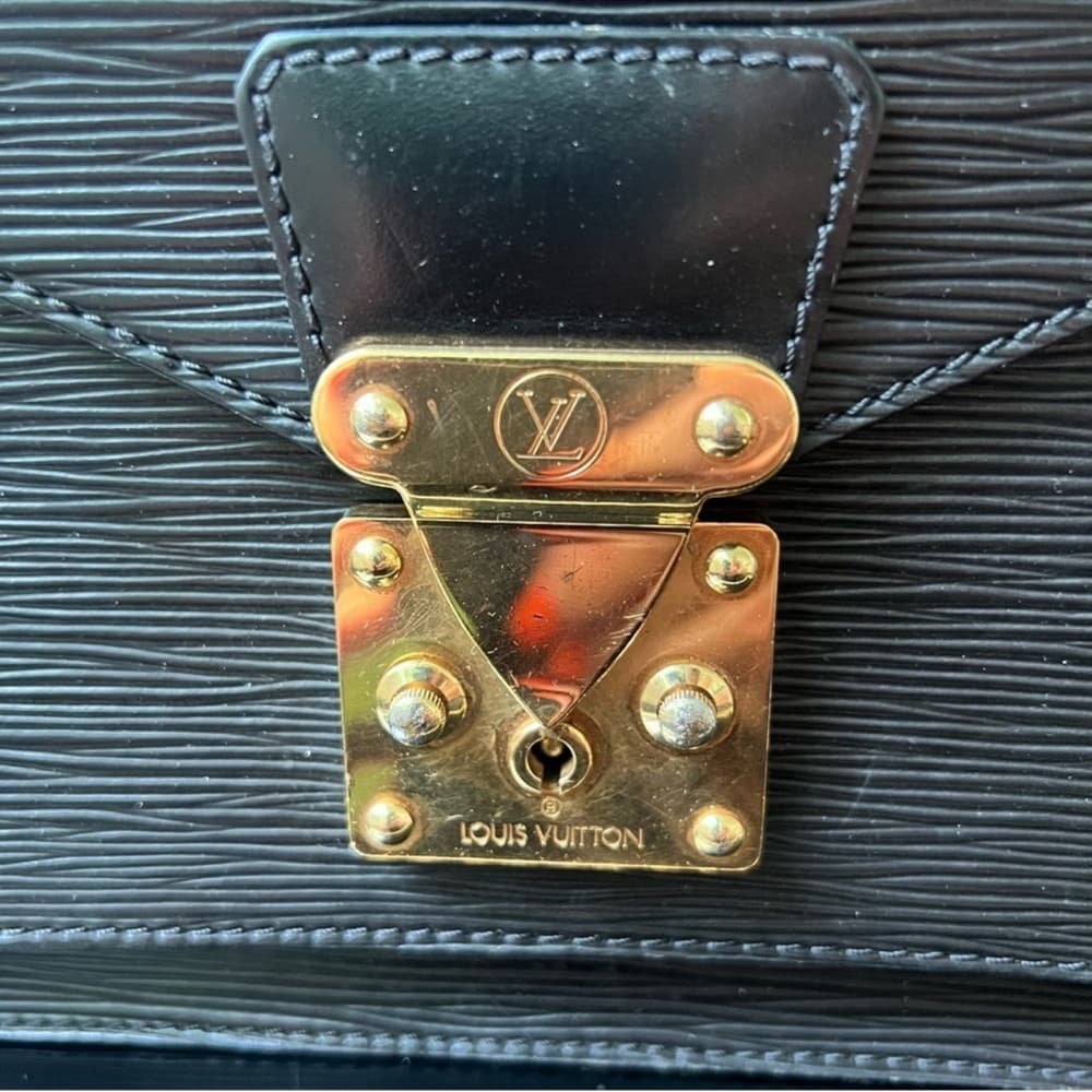 Authentic Louis Vuitton Monceau handbag black gold - Thumbnail 5