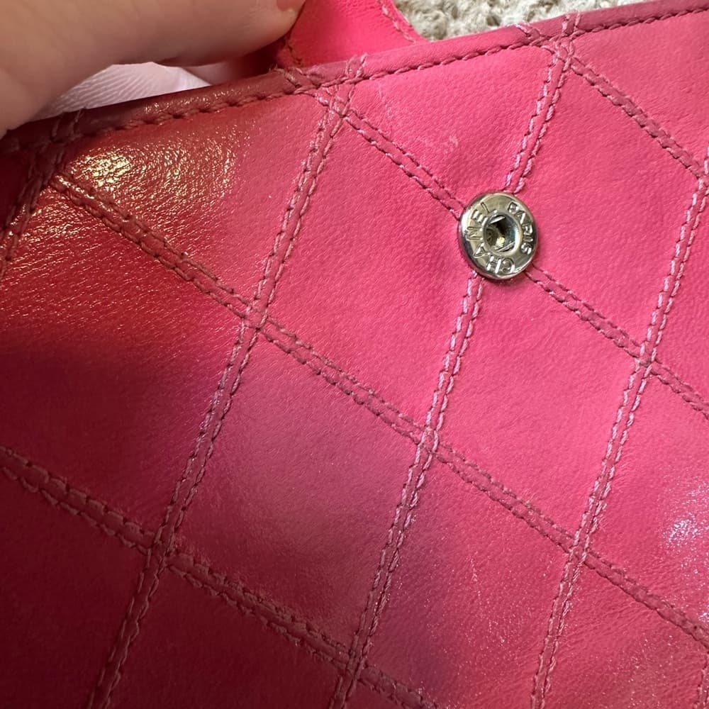 Chanel Diamond Stitch collection long flap wallet pink gold - Thumbnail 10