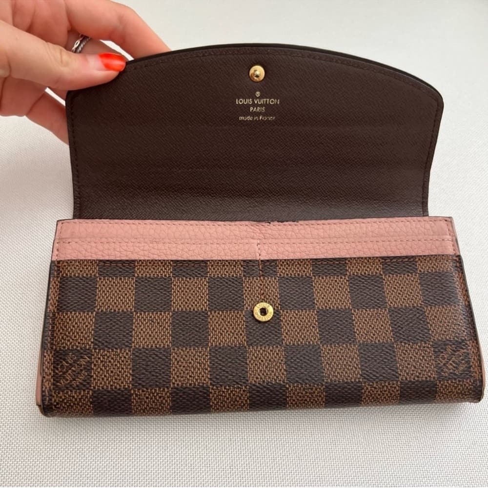 Authentic Louis Vuitton Damier Ebene Normandy Emilie Wallet - Thumbnail 4